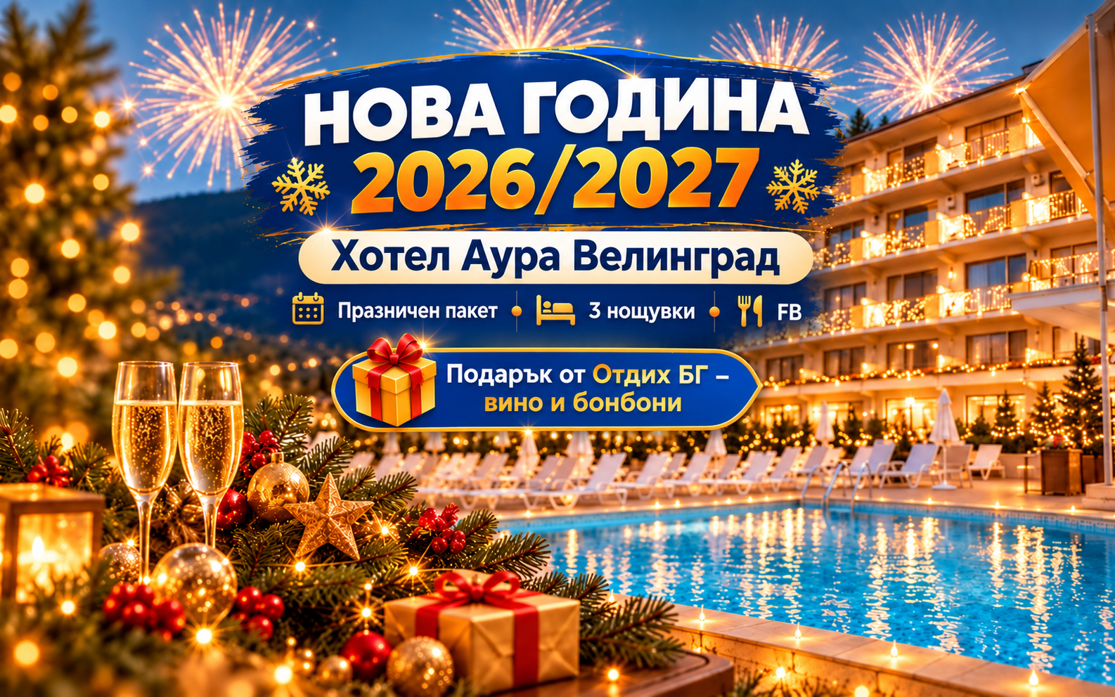 Нова Година в хотел Аура Велинград